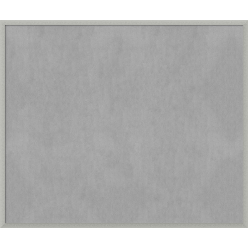 Tableau magnétique encadré feuille d'argent, H 42 po x l 50 po