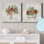 «Sink Bouquet», ensemble de 2 reproductions d'art sur toiles tendues