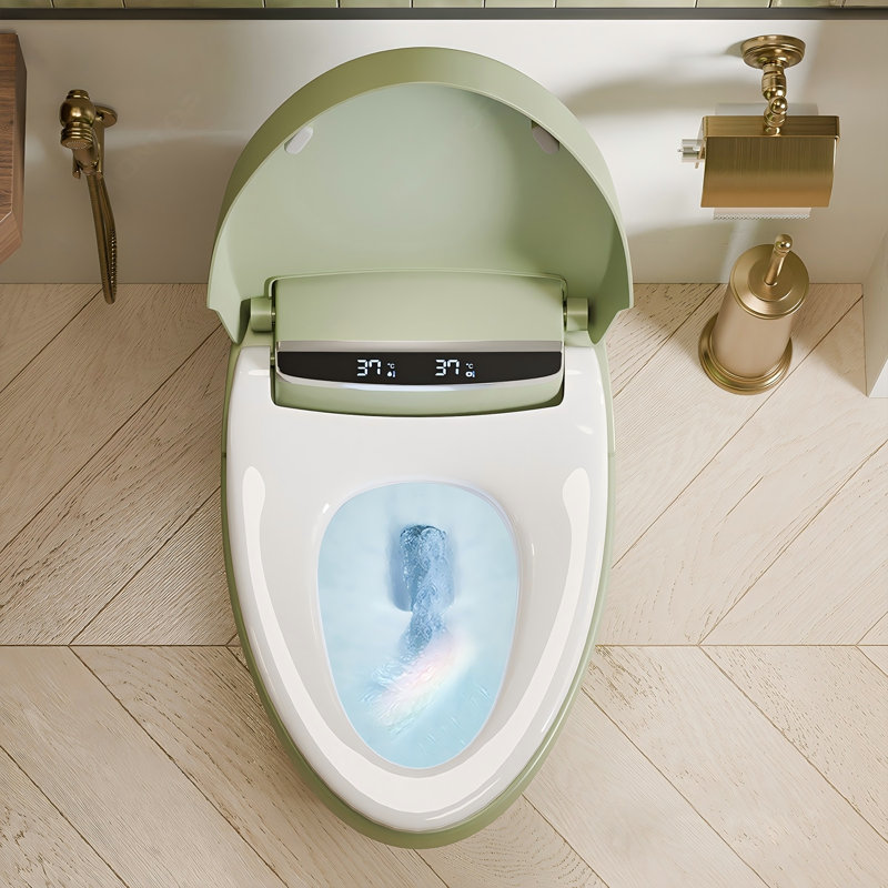 Toilette 12 po ovale brute entièrement intégrée en forme d'œuf, entièrement intégrée, sans pression d'eau