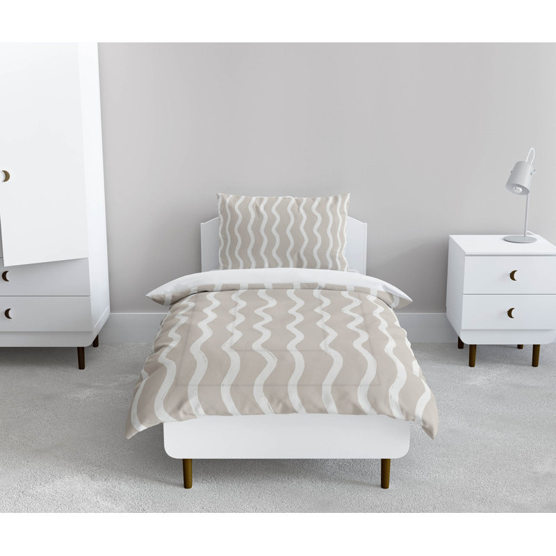 Wiggle Row Decorative Lightweight Comforter Set, Taupe