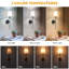 Battery Operated Wall Sconce Set Of 2,White+Black-735167455