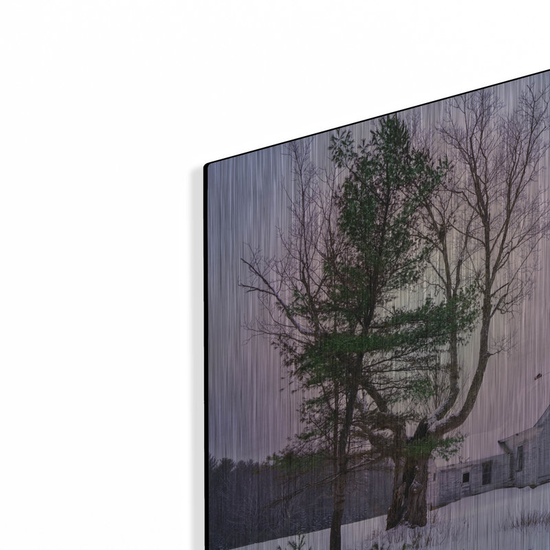 Mur de métal «Snow Day» par Rick Berk, H 12 po x l 16 po