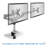  Dual Arm Articulating Computer Monitor Height Adjustable 2 Screen Desk Mount-54520587