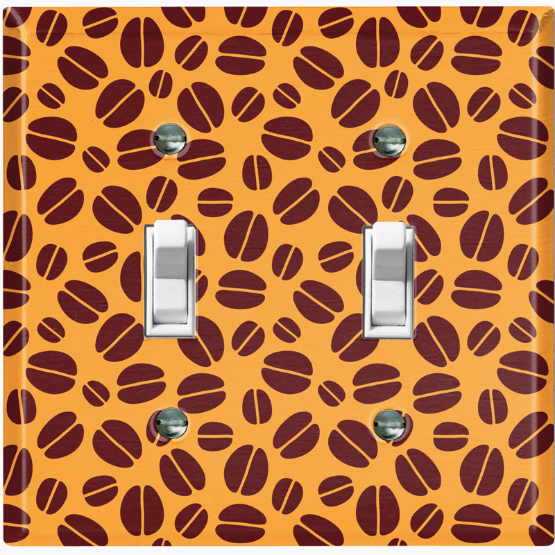 Patterned 2 - Gang Toggle Light Switch Standard Wall Plate