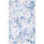 Tapis bleu / ivoire en polyester tissé à la machine Sumentra-489698344