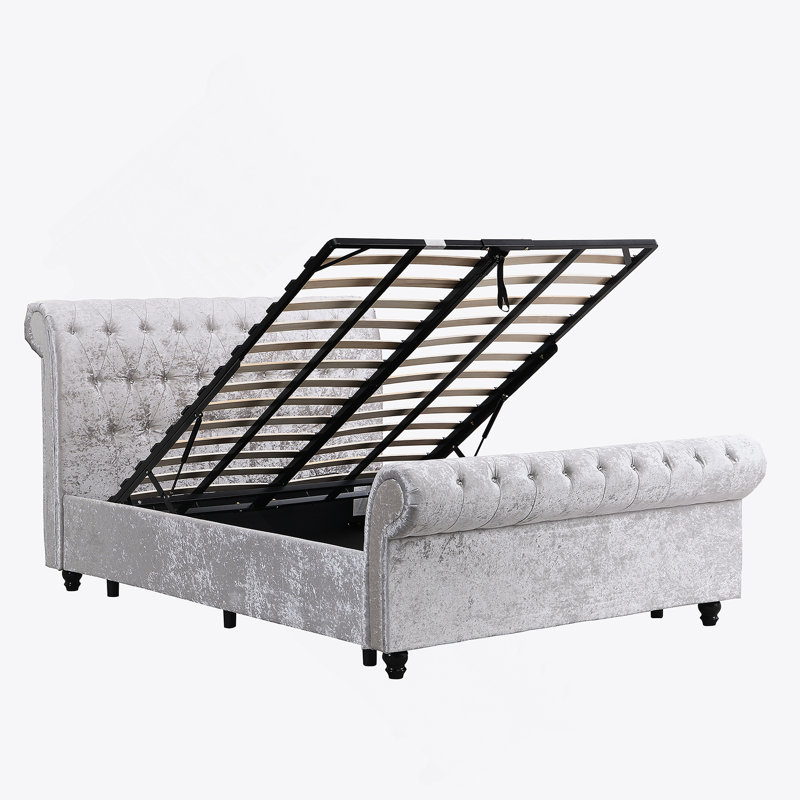 Grand lit de rangement tapissier Hartfried