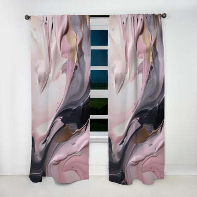 Norma - Œuvre d'art en marbre uni - Rideau moderne - Velours obscurcissant - 1 panneau