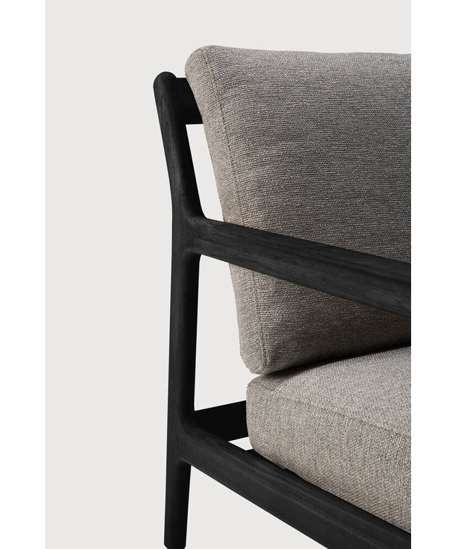 Jack Outdoor Teak Lounge Chair, Teak Black/Mocha