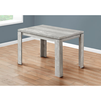 Dining Table 48" Rectangular, Grey Reclaimed Wood Style, Contemporary, Fits Up To 4, Rectangular Table, Modern Design, Thick Legs, Seats Kitchen
