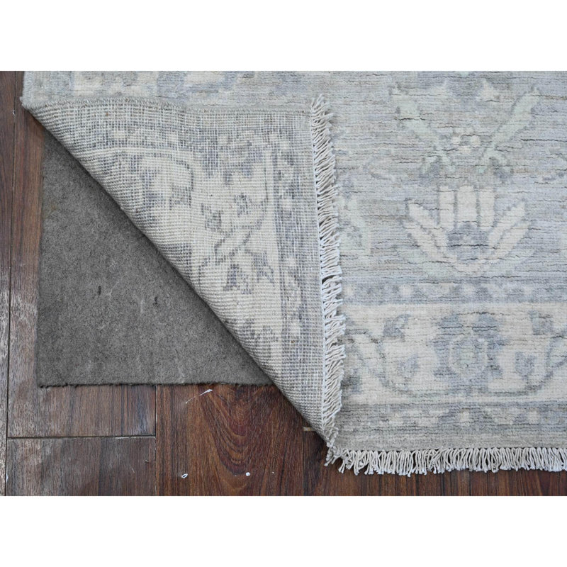 Tapis oriental gris à motif de faucille fine 3 pi 0 po x 5 pi Gainsboro