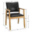 Ensemble de 2 chaises de salle à manger Artell de 47 cm (18,5 po) de hauteur, revêtues de similicuir et dotées d'une structure en bois massif.-503559757