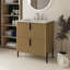 Meuble-lavabo 30 po avec lavabo en céramique et tiroirs pleine extension-734460873