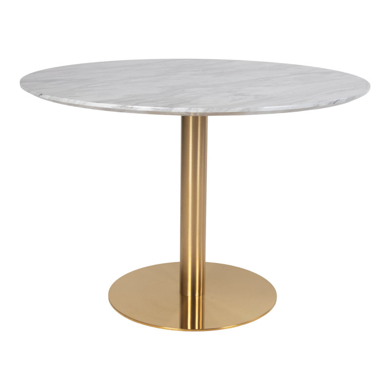 Larkste Round Dining Table, 75cm H x 110cm L x 110cm W, Gold