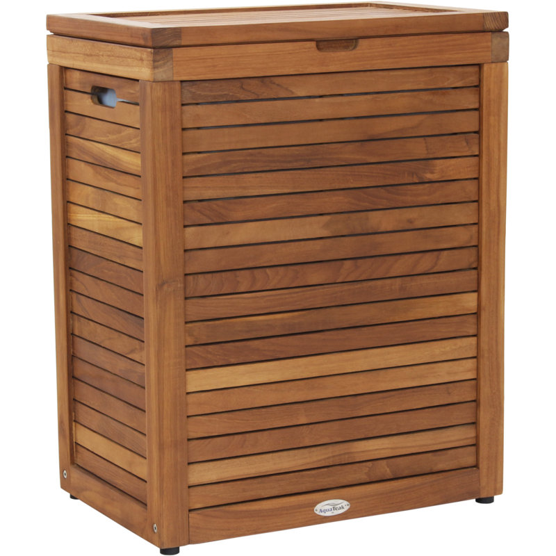 Moti Wood Laundry Hamper with Handles