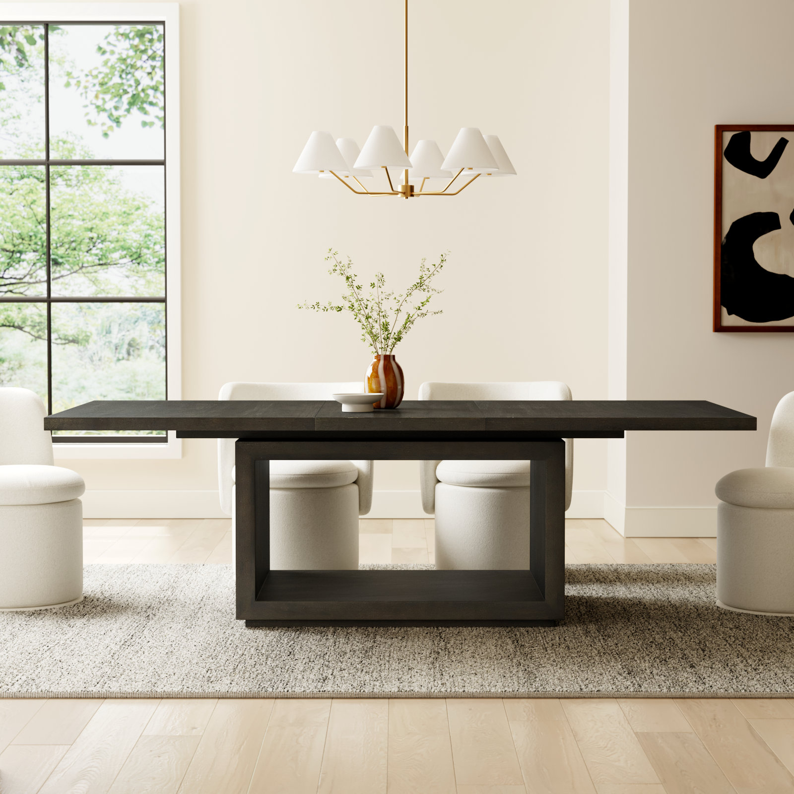 Eloise Extendable Dining Table, Basalt Gray