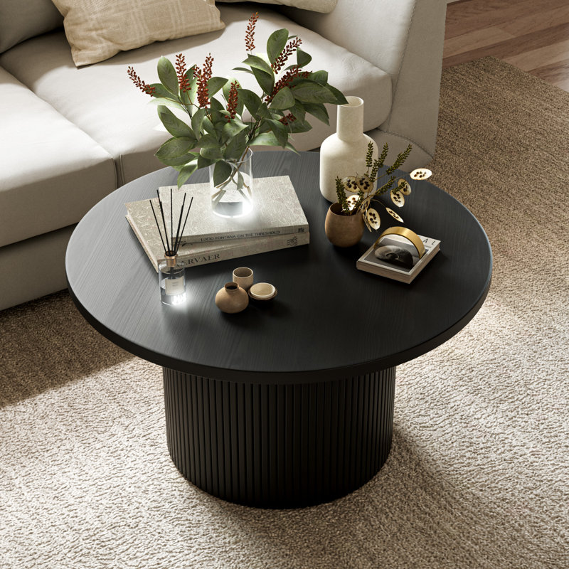 Round Coffee Table, Black