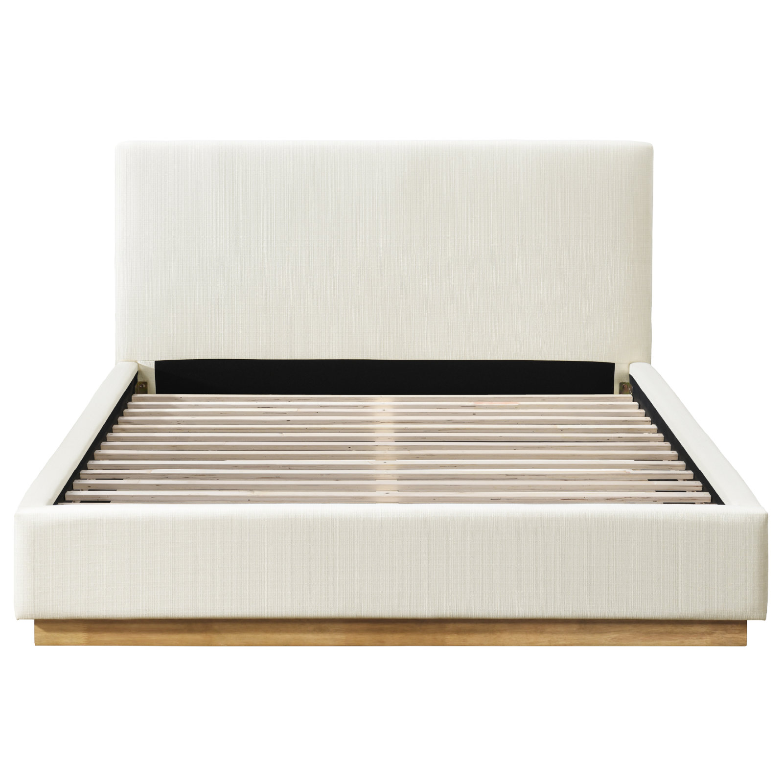 Drago Upholstered Platform Bed, Queen, Natural
