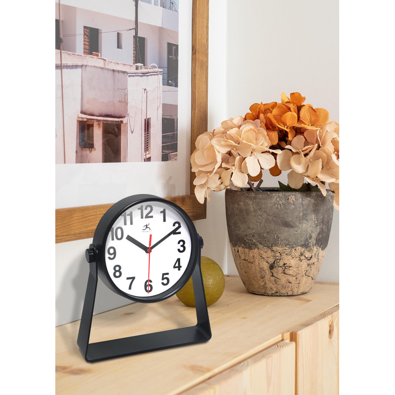 Table Clock Plastic Tabletop Clock 9 Inches