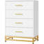 Ensemble anti-basculement blanc à glissière 4 tiroirs-167109553