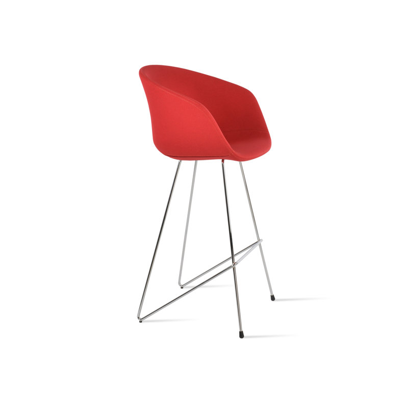 Tribeca Cattelan Counter & Bar Stool in Red, Bar Stool (29" Seat Height)