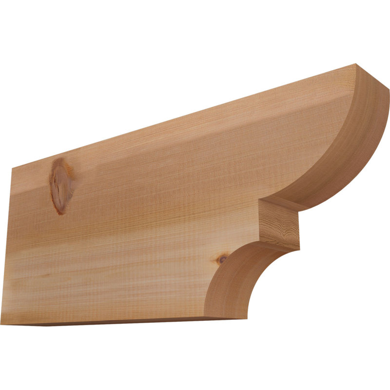 Queue de chevron lisse Ridgewood, Cèdre rouge, H 10 po x l 3 1/2 po x L 24 po