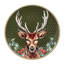 Antler Trellis Green Handmade Bone China Salad/Dessert Plate