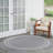 Aseneth Abstract Machine Woven Chenille Indoor/Outdoor Area Rug in Gray-648427791