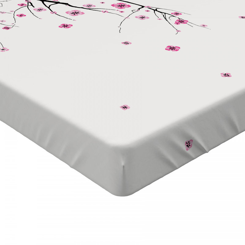 Microfiber Floral Fitted Sheet, Queen Fitted Sheet