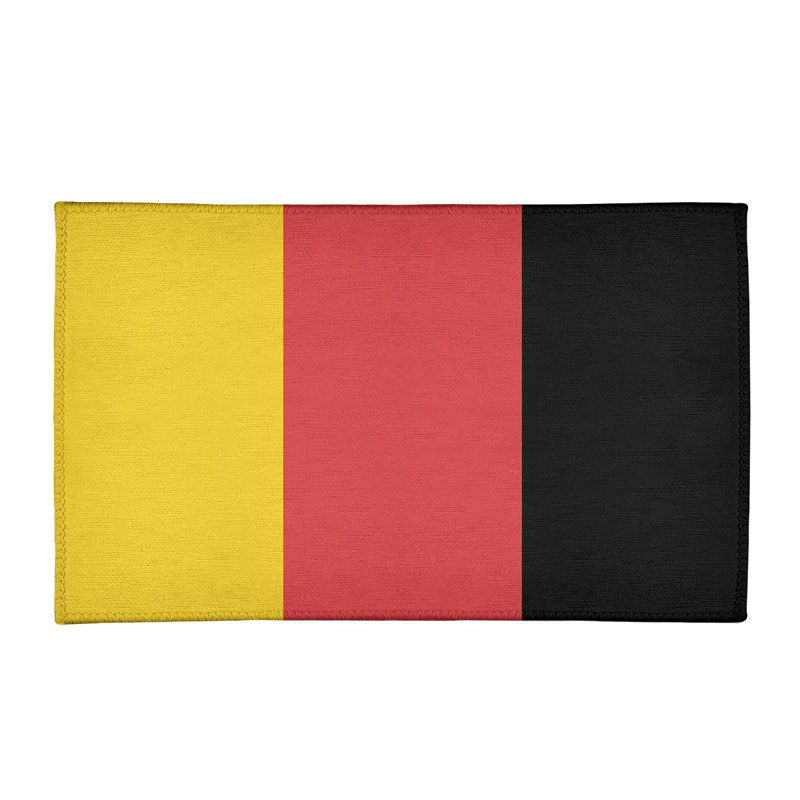Tapis de zone rouge/jaune, Rectangle 2 pi x 3 pi