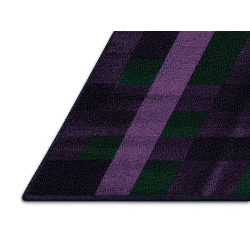 Tapis mauve lavable à la machine, Rond 5 pi
