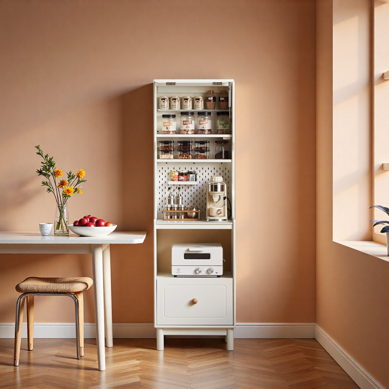 Cream Style Narrow Accent Cabinet