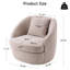Chaises d'appoint larges rembourrées en polyester avec coussin lombaire-1693795226
