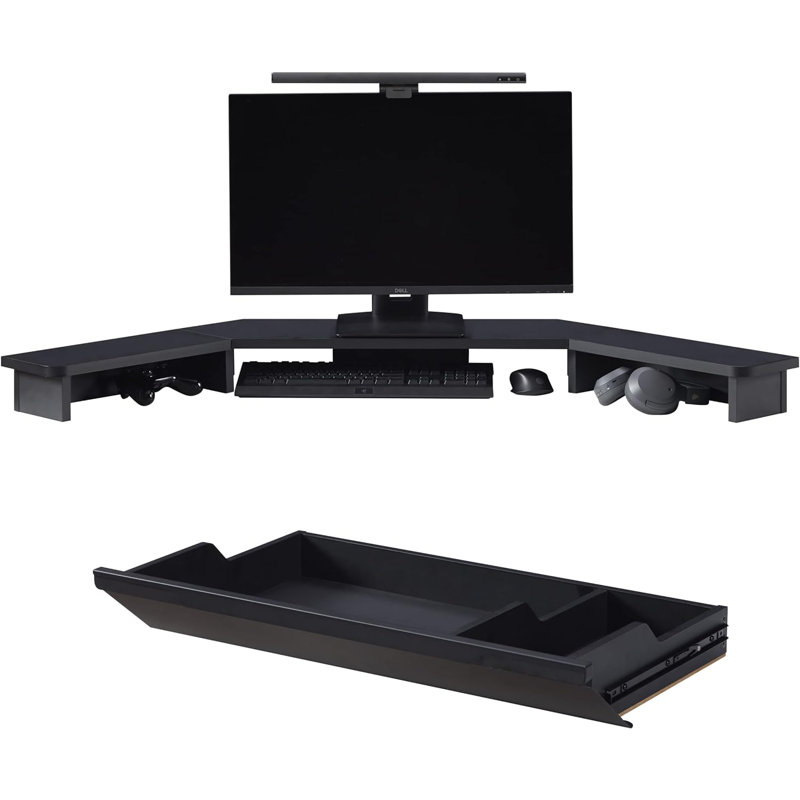 3.8" H x 48" W Hutch only, Black