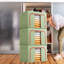 Ensemble de 3 bacs de rangement empilables de 100 L avec poignées et fermeture à glissière, structure métallique, boîte de rangement pliable avec couvercle pour linge de lit, couvertures et serviettes.-2060604892