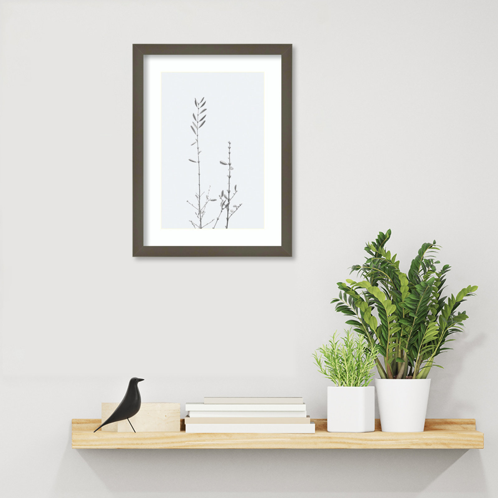 Retro Tennessee Botanical No 2 Photo Print, 17" H x 13" W x 1" D, Gray