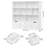 49.1" Kids Bookcase & Toy Organizer - 7-Cube Storage Shelf with 4 Drawers (2 Wheeled) & Anti-Tip Design, Modern Playroom Storage Cabinet for Books, Toys, White-1450438964