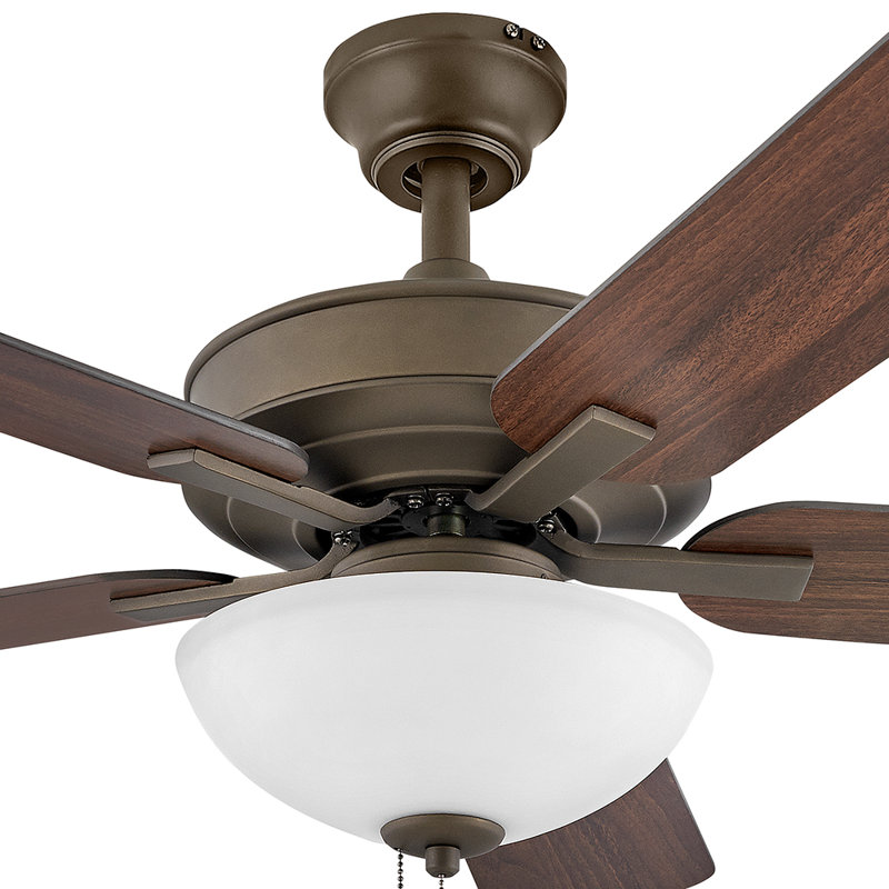 Metro Illuminated 52-in Ceiling Fan - Bulbs Included, Metallic Matte Bronze with Walnut Blades