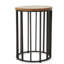 Table d'appoint 15 "pour l'élégance extérieure - Bois, structure en fer noir, finition antique, plateau en bois moderne de classe, cadre noir, utilisation