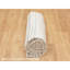 Tapis décoratif de laine ronde beige noué à la main de conception unique 8 pi Belanna