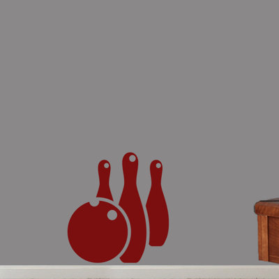 Décalcomanie murale boule de bowling et épingles