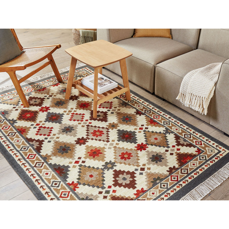 Foulger Southwestern Wool Hand Woven Area Rug, Rectangle 140 x 200cm