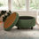 Table basse ronde avec repose-pieds 25 po avec couvercle réversible