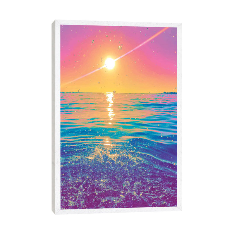 Sun Shower by Nathan Head - Print on Canvas, 66.04cm H x 45.72cm W x 3.81cm D, White Framed