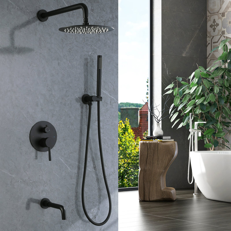 Système de douche mural avec valve brute