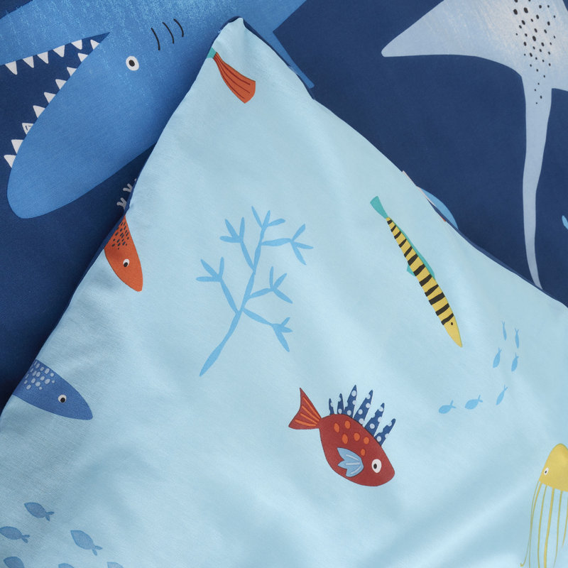 Ocean Life Duvet Cover Set, Single - 1 Standard Pillowcase