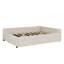 Lit plateforme tapissier avec port USB et gigogne