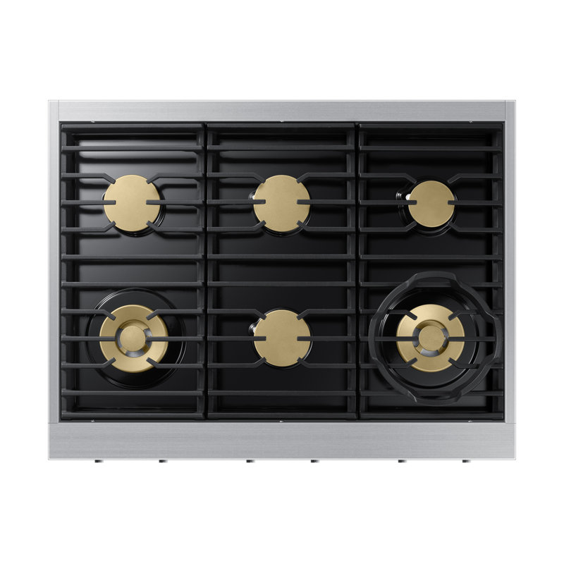 36" Gas Rangetop 6 Burners, NG/LP, Silver Stainless