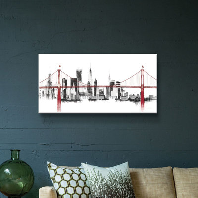 " Bridge And Skyline Red "