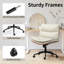 Fauteuil de bureau large en cuir polyuréthane sans accoudoirs avec roulettes, chaise de bureau à pieds croisés-1572948745
