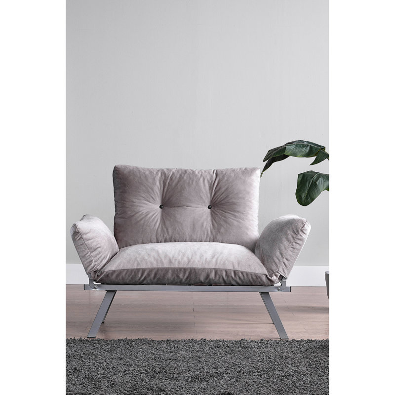Causeuse moderne avec pieds Alora, Black